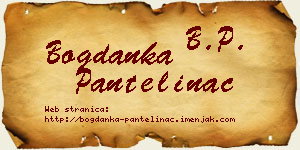 Bogdanka Pantelinac vizit kartica